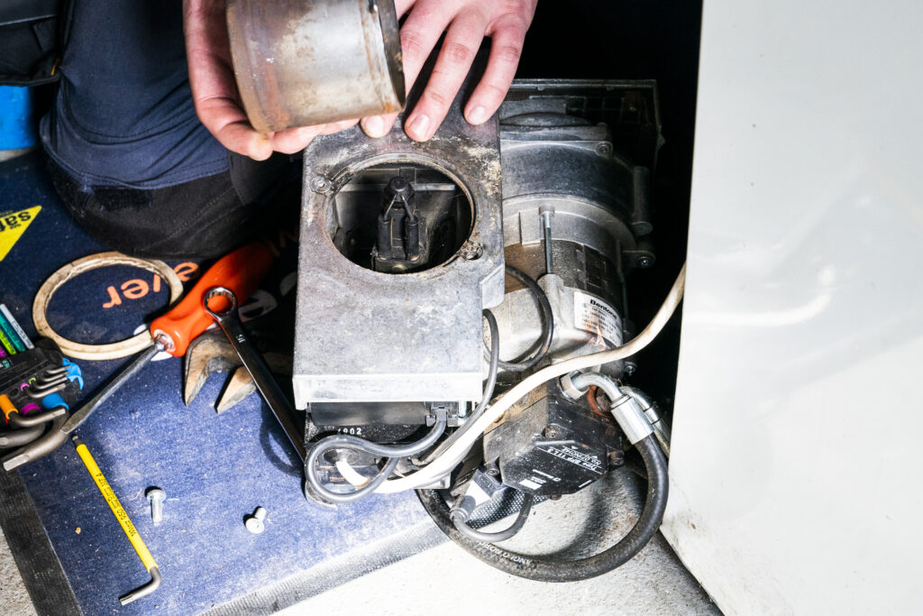 Oil boiler servicing