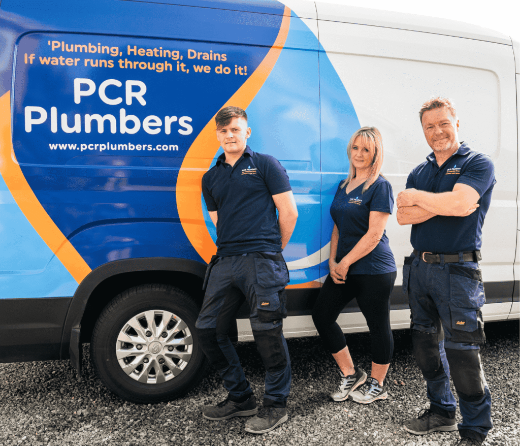 Pete, Ann and Alex, the family team behind PCR Plumbers